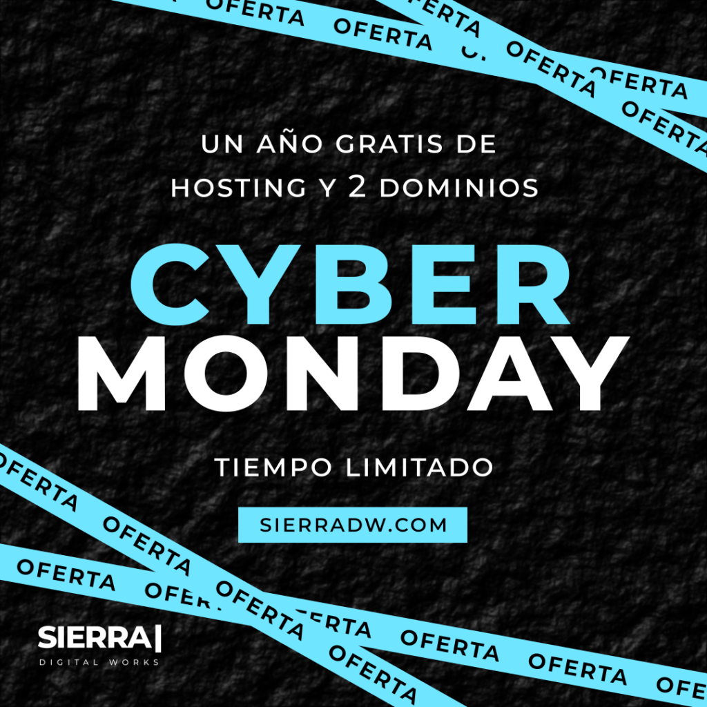 Oferta Cyber Monday hosting y dominios gratis